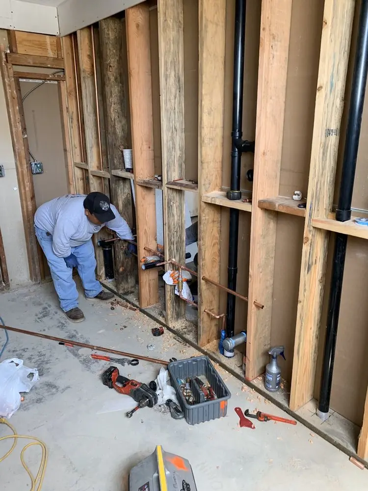 Commercial rough-in plumbing for Gas Line Repair in Earle